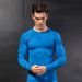 Maglia a maniche lunghe a compressione stampata in 3D da uomo: maglia da allenamento ad alta elasticità e traspirante per palestra, corsa e allenamento_voghion.com