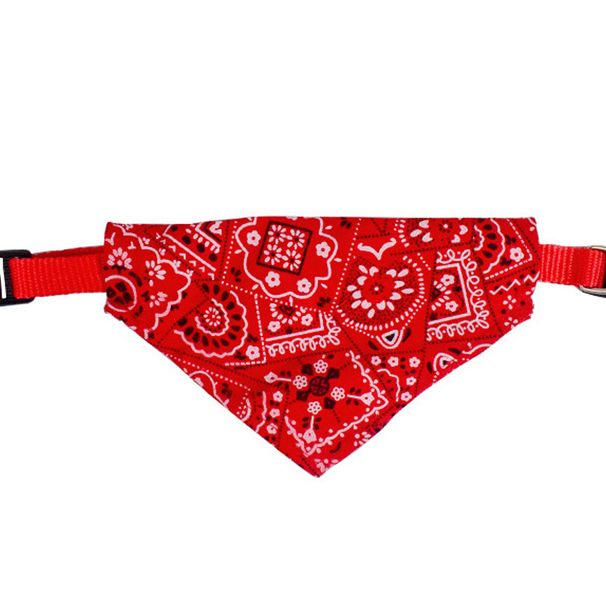 Pet polyester printed triangular scarf for small dogs, and cats, dog stretchable collar, saliva towel_voghion.com