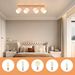 Glitzerlife Deckenleuchte 4 Flammig Deckenstrahler Holz - Moderne Deckenlampe 350° Verstellbarer Wandstrahler E14 MAX.25W Lampe Für Wohnzimmer Schlafzimmer Küche_voghion.com