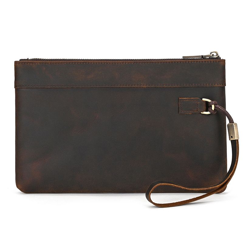 Borsa a tracolla da uomo, borsa da polso, borsa a tracolla retrò in pelle di cavallo pazzo, primo strato in pelle di vacchetta, borsa a tracolla da uomo, grande capacità, portafoglio in vera pelle_voghion.com