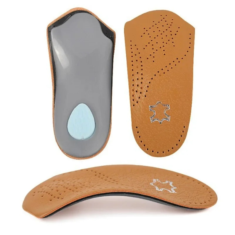 NEW Orthopedic Half Insole Arch Support Shoes Insoles for Feet Plantar Fasciitis Shoe Pad Quality Cowhide Comfort_voghion.com