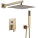 Luxurious Single Handle 2-Spray 10 In. Wall Mount Square Shower Head With Hand Shower Faucet_voghion.com