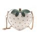 Borsa a tracolla con catena a forma di cuore di fragola, carina e alla moda, per ragazze, mini portamonete Instagram, casual, Hred_voghion.com