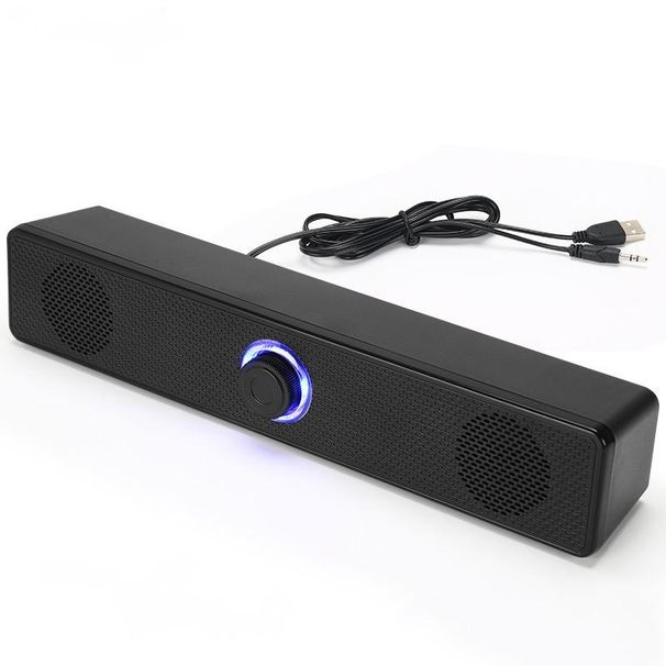 Cross-Border E1002 Sound Blaster Computer Long Strip Bluetooth Heavy Bass Laptop Home USB Wired Desktop Speaker_voghion.com