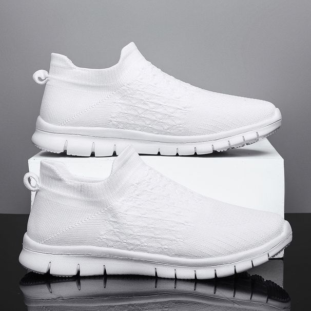 Plus Size Women's Breathable Sock Sneakers Slip-On Lazy Shoes_voghion.com