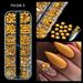 Nail Art Round White Color Flat Bottom Diamond 12 Grid Long Strip Fingertip Diamond Decoration AB Diamond Resin Nail Jewelry_voghion.com