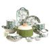 Green High-End Single Rice Plate Bowl And Chopstick Set High-Value Aesthetic Ceramic Tableware_voghion.com