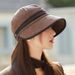 2025 New Korean Style Hat For Women, Autumn And Winter, High-end Feel, Warm Equestrian Hat, Wide Brim, Face Slimming,_voghion.com