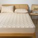 Protetor de colchão acolchoado de fibra de soja - Cobertura total, à prova d'água e antiderrapante (hipoalergênico, respirável e lavável à máquina)_voghion.com