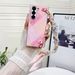 Elegant Retro Contrast Color Blocking Silk Strap Wrist Leather Phone Case Cover For Samsung Galaxy Z FOLD 7 6 5 4 3 5G_voghion.com