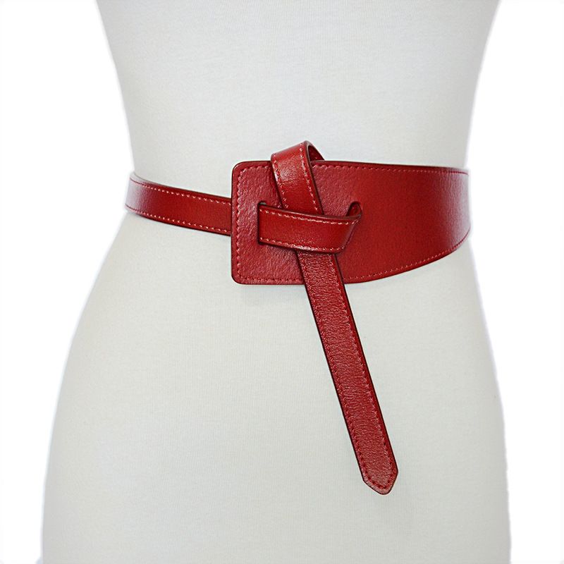 Women's Casual Double-layer Cowhide Strap, Belt, Women's Tied Decorative Skirt, Coat, Wide Waist Seal_voghion.com