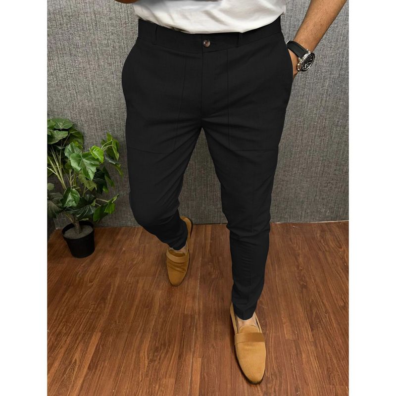 Men's Clothing Large Pocket Details Casual Formal Pants_voghion.com