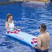 Aufblasbarer Beer-Pong-Tisch – wasserdichte schwimmende Spielstation mit Getränkehaltern und Eiskühler (Poolparty-Trinkspiele für Erwachsene am See)_voghion.com