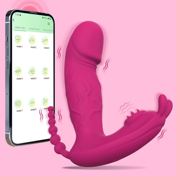 Dispositivo di autostimolazione con telecomando e app per giocattoli sessuali di vendita calda, simulazione di torta per pene, vibratore per masturbazione_voghion.com