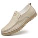 First Layer Cowhide Large Size Soft Sole Comfortable Driving Middle-Aged And Elderly Dad Slip-On Casual Men's Shoes_voghion.com