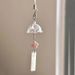 Cherry Blossom Wind Chime Handmade Beaded Minimalist Hanging Ornament_voghion.com