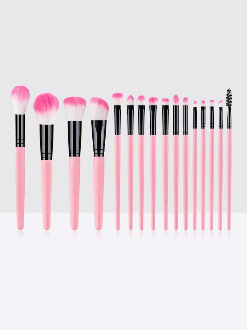 16pcs Pink Makeup Brushes Set, Makeup Brushes Eyelash Brushes_voghion.com