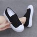 Thick Sole Biscuit All-Match Low Top Slip-on Canvas Shoes_voghion.com