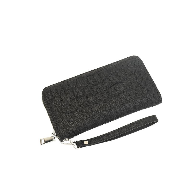 Herrentaschen Neue Herren-Clutch mit langem Krokodilmuster und großem Einzelzug, mehreren Kartenfächern und großer Kapazität, Handy-Reißverschlusstasche, trendig_voghion.com