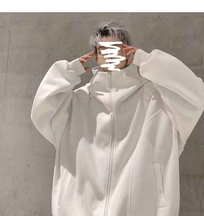 Casaco com capuz masculino primavera novo estilo, jaqueta de alta qualidade e legal, moletom versátil primavera e outono_voghion.com