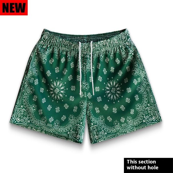 Vyriški vasariniai amerikietiški madingi fitneso tinklelio kvėpuojantys krepšinio paplūdimio laisvalaikio sportiniai laisvalaikio skaitmeniniai šortai_voghion.com