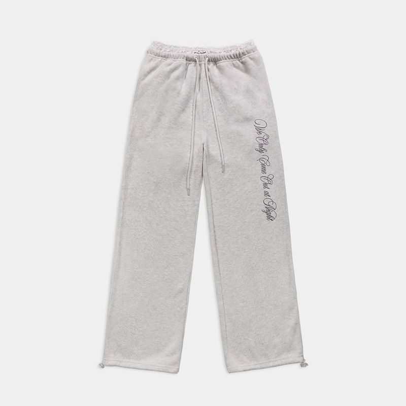 Casual Embroidered Joggers Women's Loose Fit Drawstring Waist Athletic Pants Trendy Streetwear_voghion.com