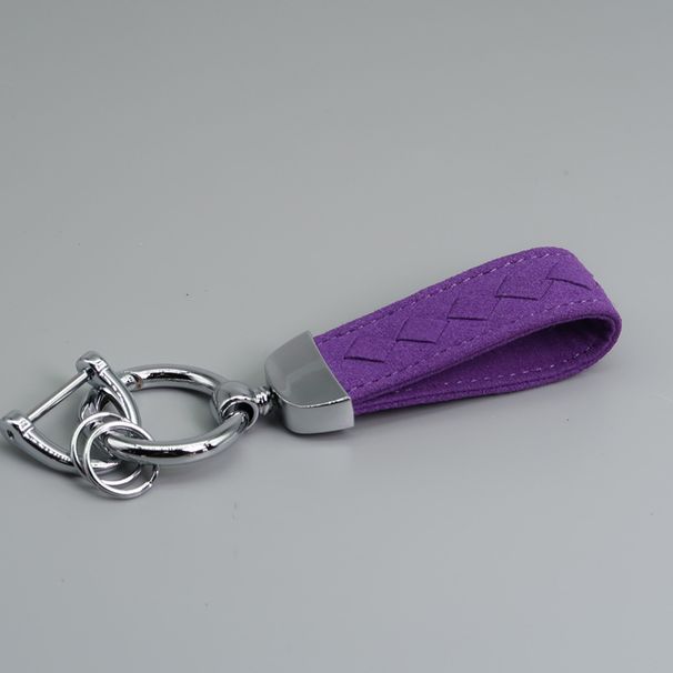 Kreativer Mikrofaser-handgewebter Leder-Auto-Schlüsselanhänger-Anhänger Auto Anti-Lost-Wildleder-Schlüsselanhänger_voghion.com