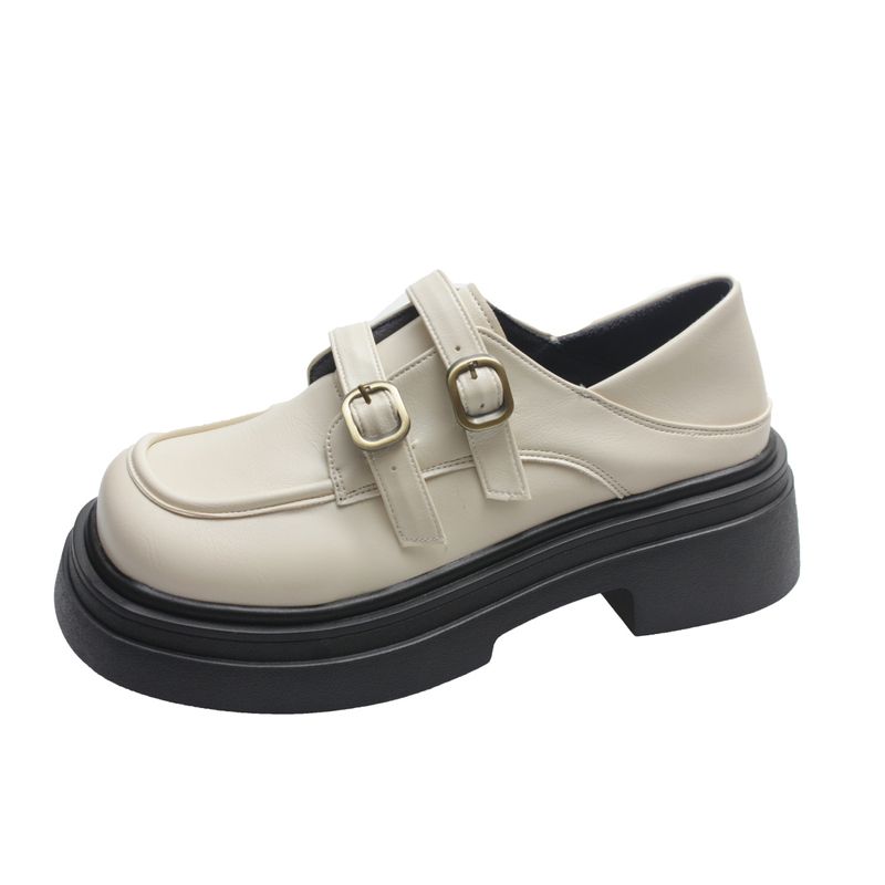 College stijl casual dikke zool grove hak kleine leren voor vrouwen nieuwe minimalistische Mary Jane studentenschoenen_voghion.com