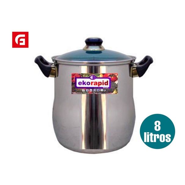 Olla de acero inoxidable de 8 litros para cocinar y hornear_voghion.com