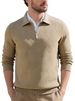 Men's Autumn Retro Jacquard Half-Zip Pullover Sweatshirt - Slim Fit Long Sleeve Casual Crewneck For Urban Style_voghion.com