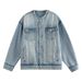 Men's Oversized Washed Denim Jacket - Streetwear Cleanfit Style, Relaxed Fit, Trendy & Stylish Long Sleeve Coat_voghion.com