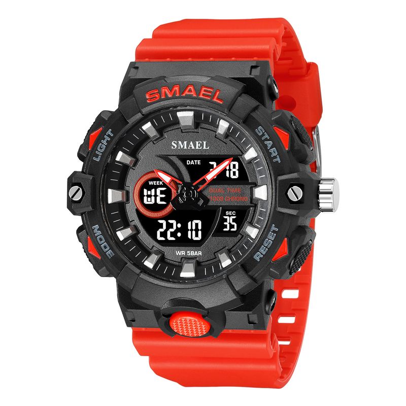 SMAEL flagship store boys and girls trend sports waterproof watch Electric watch LED personality multi-function mountaineering watch_voghion.com