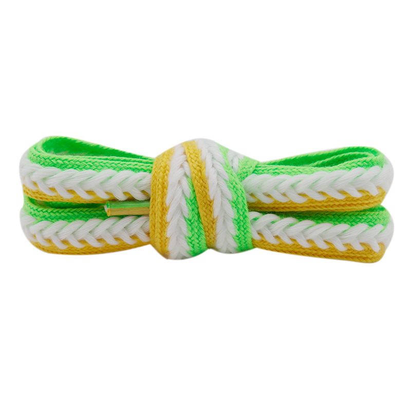 Shoelaces 1.5cm Colorful Wheat Ear Shoelaces Suitable For Casual Shoes, Sneakers, Twisted Braided Cotton Sports Shoelaces_voghion.com