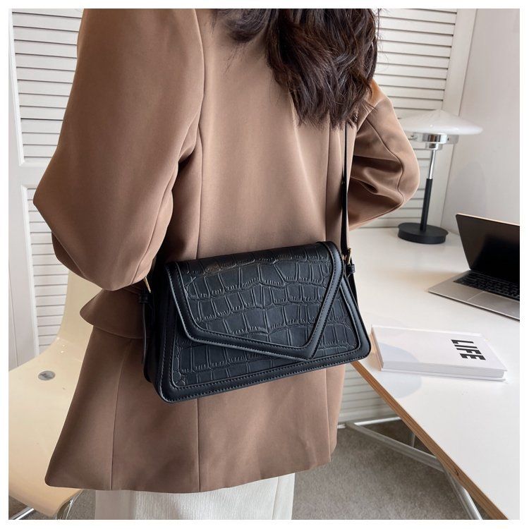 Spingere sugli scaffali, dandoti vendite inaspettate. Borsa a tracolla con fibbia magnetica, borsa a tracolla di colore contrastante,_voghion.com