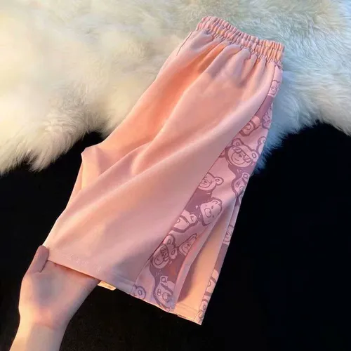 Herrenbekleidung Bear Side Shorts Herren Sommer Dünn Locker Ins Trendy Casual Beach Sports Pants Shorts Mittellange Hosen Trend_voghion.com