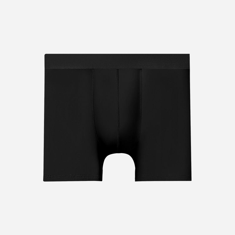 2025d Men's Underwear Large Size Anti-Chafing Leg Extended Boxer Briefs Ice Silk Thin Breathable Shorts_voghion.com