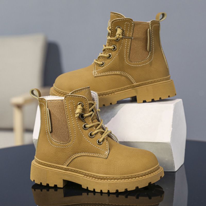 Autumn Leather With Fashionable Thick Sole Increased Height, Suitable For Both Boys Girls, Featuring The Same British_voghion.com
