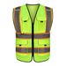 Reflektierend auf Lager, Straßenbau-Lager, atmungsaktive Warnsicherheits-Reflektorweste mit mehreren Taschen, Weste_voghion.com