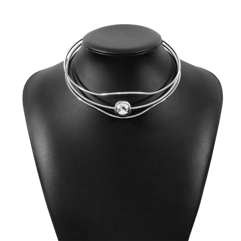 N11711 Colar de bola redonda com linha oca aberta geométrica, colar popular punk moderno e simples_voghion.com