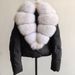 Luxury Winter Short Down Jacket For Women With Detachable Fox Fur Collar, Fashionable & Warm Puffer Coat, Elegant Casual Outerwear_voghion.com