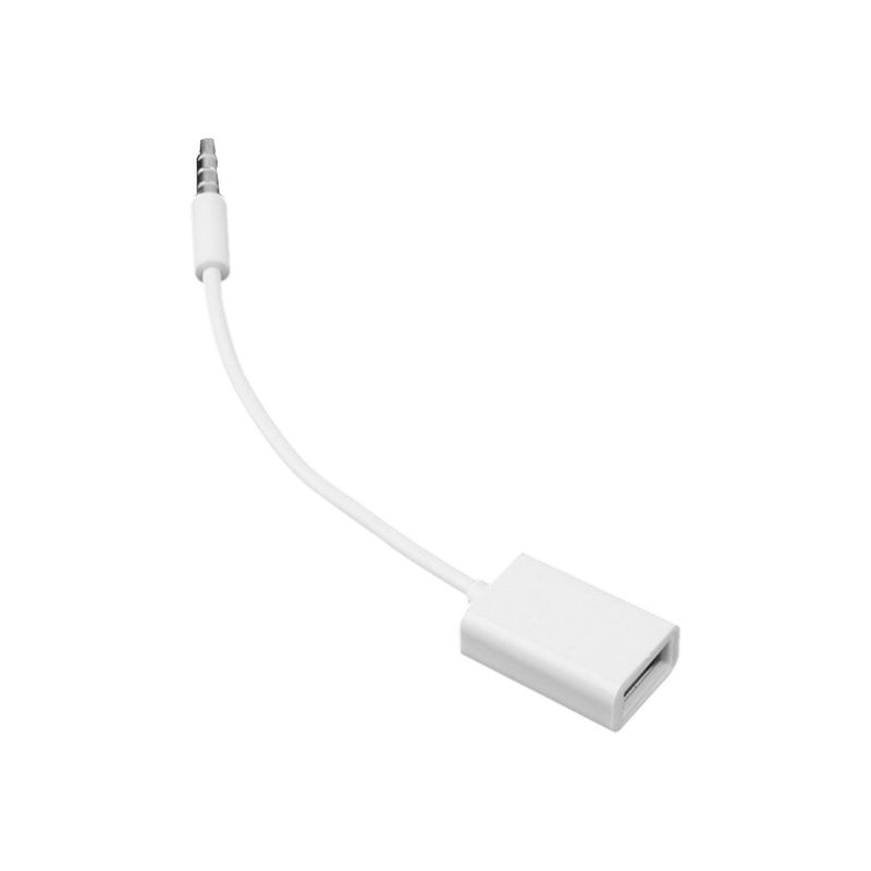 Farfi USB 2.0 aljzatból 3,5 mm-es csatlakozódugós AUX audioadapter kábel átalakító autóhoz_voghion.com