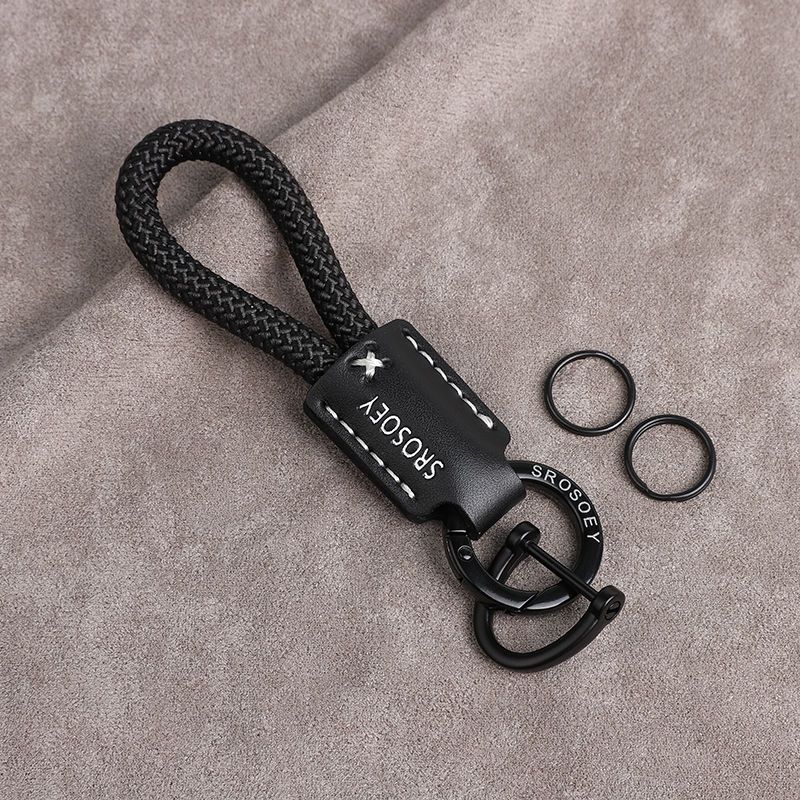 Hochwertiger Auto-Schlüsselanhänger aus beflocktem Rindsleder, Handy-Lanyard, fortschrittlicher Anti-Verlust-Autoschlüsselring, Taschenanhänger_voghion.com