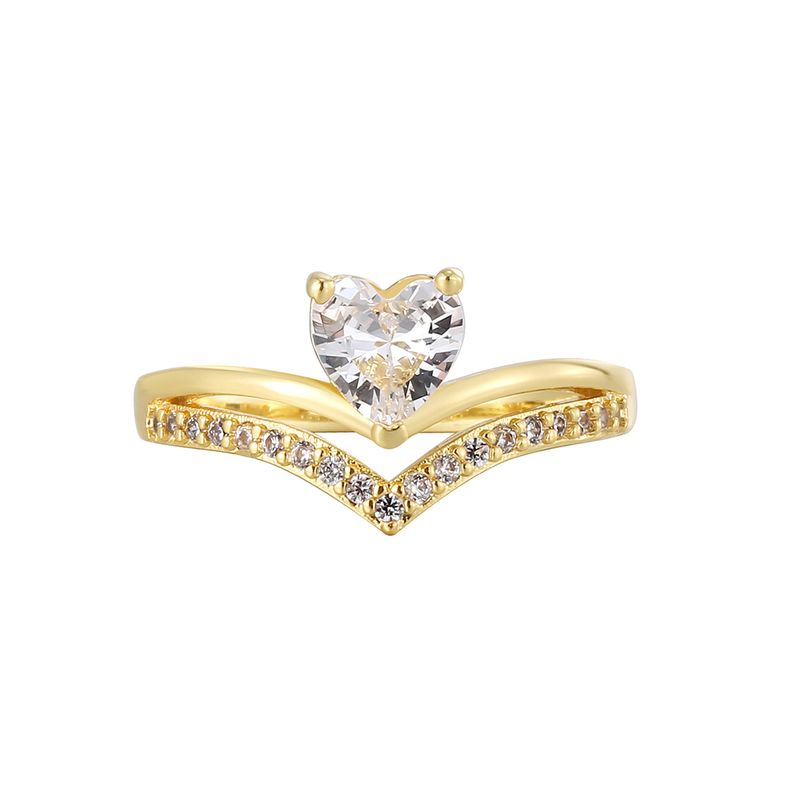 Temperament Luxury Double Layer Ring Female Love Zircon Retro Versatile Ring_voghion.com