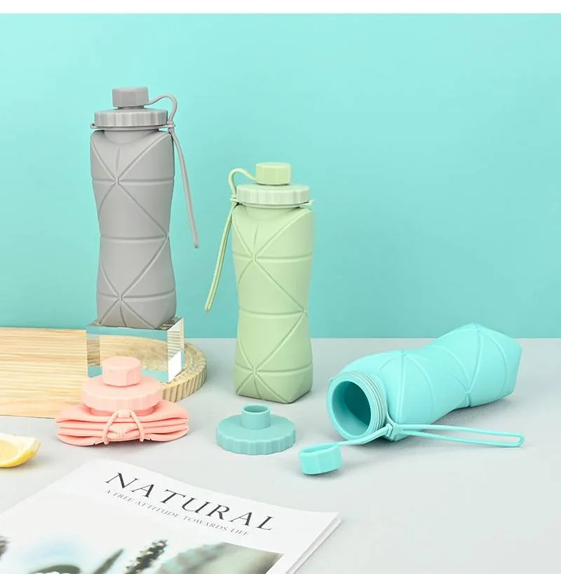 Silicone Mug Outdoor Portable Silicone Water Bottle Cup High Temperature Resistant Sports Water Bottle_voghion.com