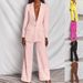 Damenmode lässiger Langarm-Hosenanzug_voghion.com