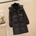 Daunenjacke für Damen im neuen Winterstil im koreanischen Stil, mittlere Länge, dicke Jacke, große Baumwolljacke aus Nordosten_voghion.com