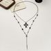 Dark Sweet Cool Multi-layer Cross Necklace For Women Y2K Subculture Hot Girl Collarbone Chain Millennium Style Accessory_voghion.com