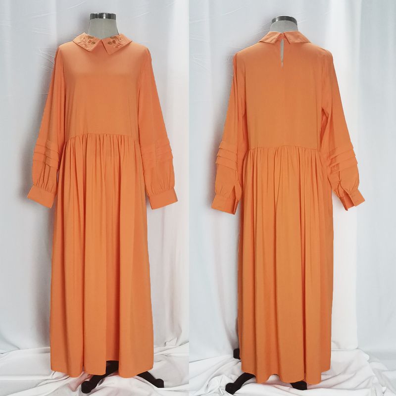 M197 # Arabska muzułmańska sukienka haftowana dla kobiet z Turcji_voghion.com
