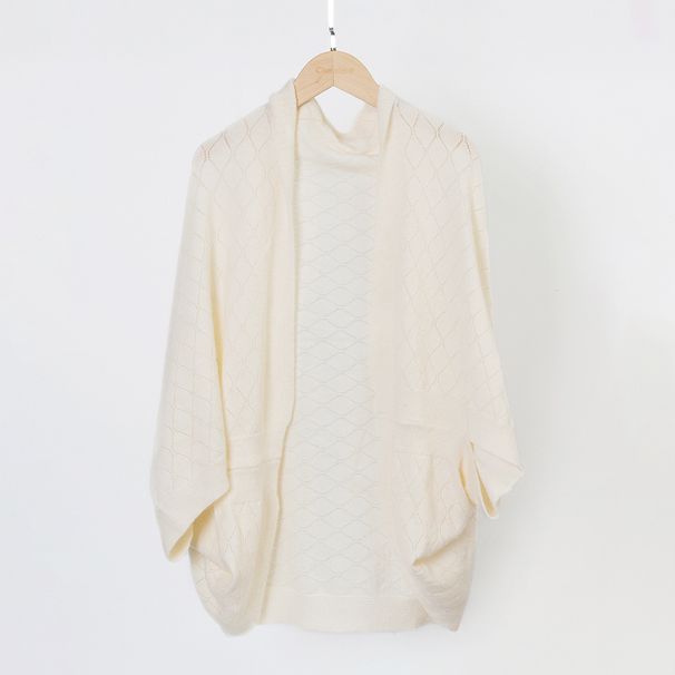 Scialle semplice e comodo per autunno inverno, stile pigro, maglione largo in cashmere, a strati con maglia_voghion.com