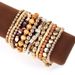 12 Bohemian Style Beach Fashion Handwoven Women's Bracelet Multi-Piece Set_voghion.com